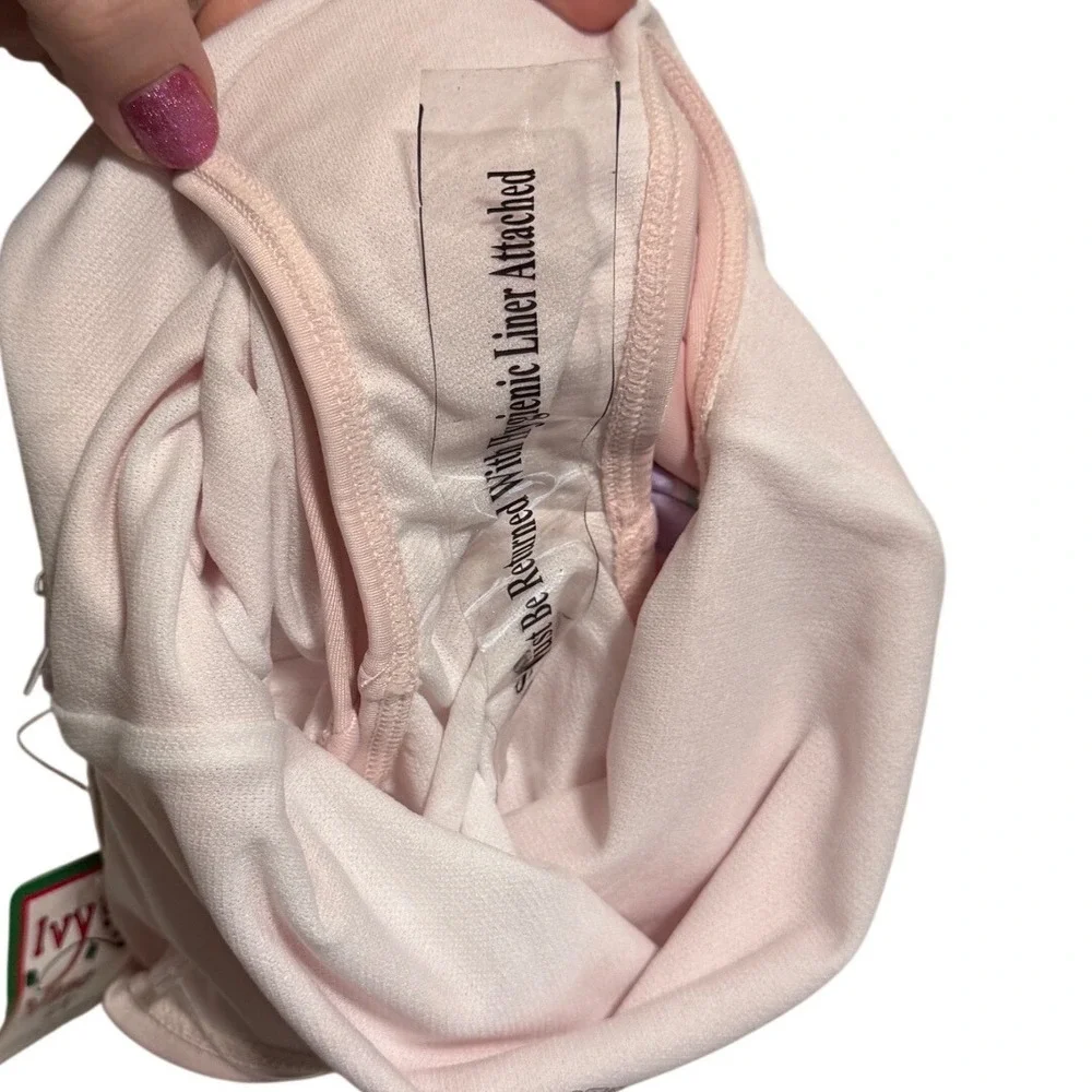 Ivy's Vine Toddler Girls 2T One Piece Swimsuit Pink‎ Pastel Striped Ruffle NWT - Picture 5 of 5